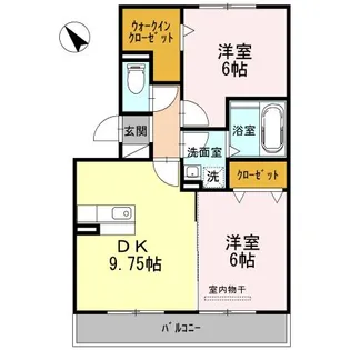 ルミエール新道【203号室】の間取り