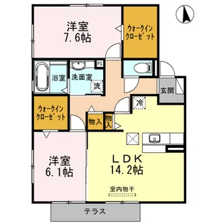 プラザセレステ B【1階】の間取り