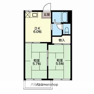 グリーンコーポ石橋B【2階】の間取り