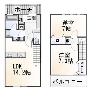 ブランカーサS棟【101号室】の間取り