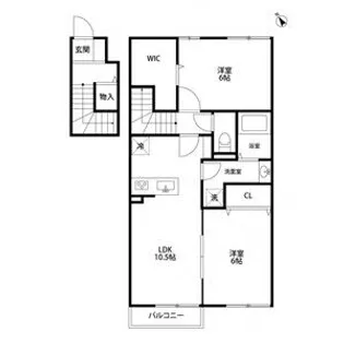 DーROOM神有【2階】の間取り