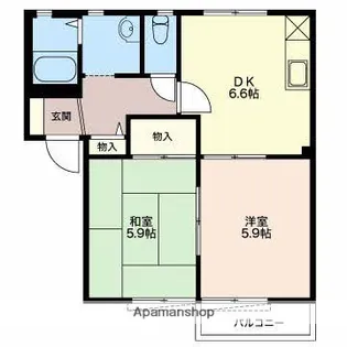 ユートピア東山B【2階】の間取り
