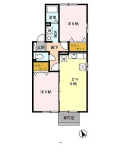 クレール荒子【1階】の間取り