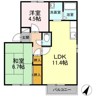 アペックス日進 B棟【2階】の間取り