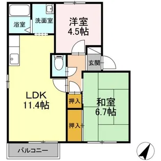 アペックス日進 B棟【2階】の間取り