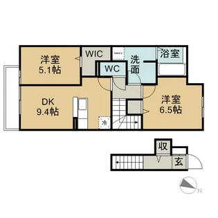 グリーン リヴァージュ【2階】の間取り