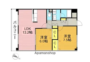 ドエル植田山【3階】の間取り
