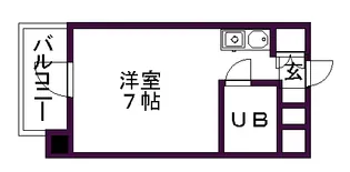 プレスイン篠原橋【3A号室】の間取り