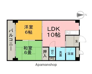 ニューユウチク【7階】の間取り