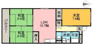 アーバンハイツ【5階】の間取り