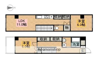 2LDKの間取り画像