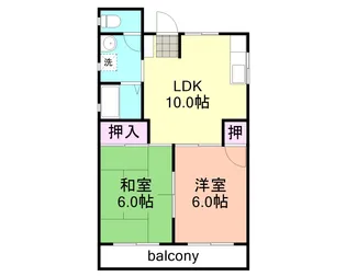 サンハイツ中村【3階】の間取り