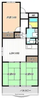 油屋ハイツ中野【4階】の間取り