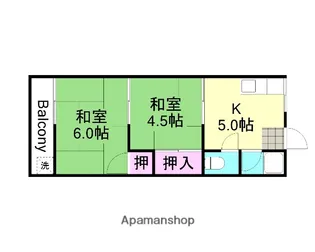 タツミハイツ【2階】の間取り