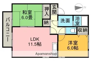 セジュールⅠ【1階】の間取り