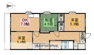 レイクハイツ当知【3階】の間取り