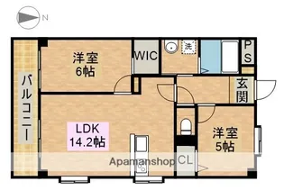 エール中島【1階】の間取り