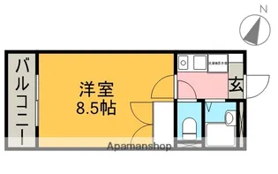 パレス名四十一屋Ⅰ【2階】の間取り