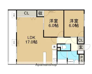 バロワール宝神【5階】の間取り