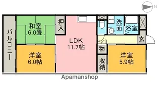 グレイスⅢ【1階】の間取り