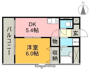 アビタシオン山田【4階】の間取り