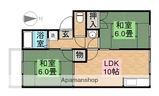 プチハウスタケダ【2階】の間取り