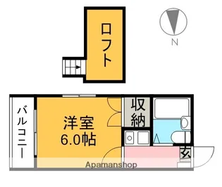 1Kの間取り画像