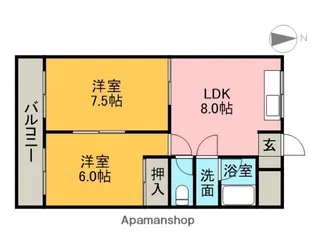 ブランメゾンコジマ【1階】の間取り