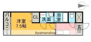 プリミエール八幡【1階】の間取り