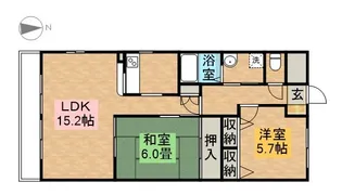 2LDKの間取り画像