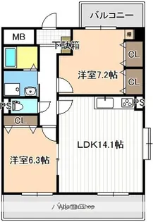 ベイシティ桔梗5【6階】の間取り