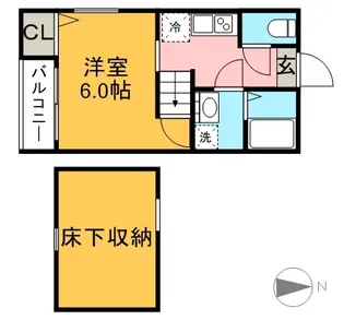 ネオコーポ内田橋【1階】の間取り