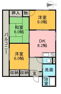エスペラール明正【1階】の間取り