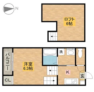 LA FONTE【2階】の間取り