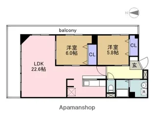 サンハイツヒロ【2階】の間取り