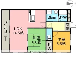 グランドヒルズ坂野【4階】の間取り