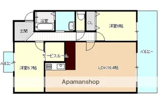 第二稲熊ビル【2階】の間取り