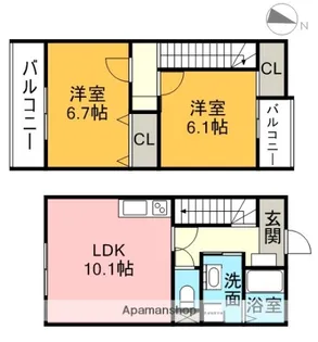 ソルヴィータ【1階】の間取り