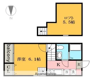 コーエイⅡ【2階】の間取り
