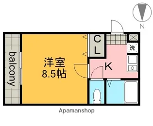 ジュネス寛政【1階】の間取り