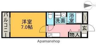 コーポラスヤスイ【3階】の間取り