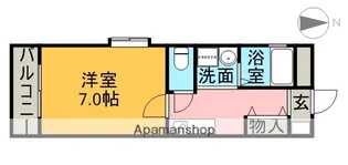 コーポラスヤスイ【3階】の間取り