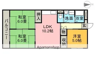 高杉雅ハイツ【3階】の間取り