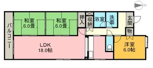 ライジングハイツⅡ【4階】の間取り