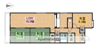 ライジングハイツⅡ【2階】の間取り