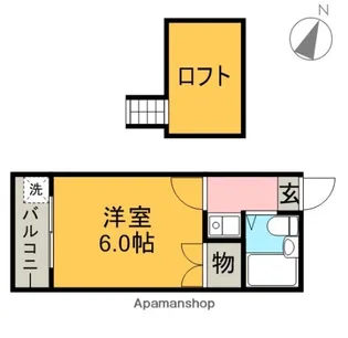 カーサ道徳【2階】の間取り