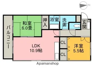 クレセントマンション【1階】の間取り