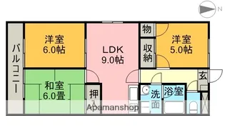 フォレスト本宮【4階】の間取り