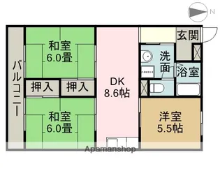 コーポやすり苑【3階】の間取り
