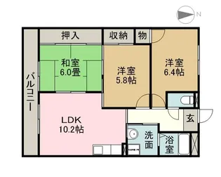 シェモア明正【3階】の間取り